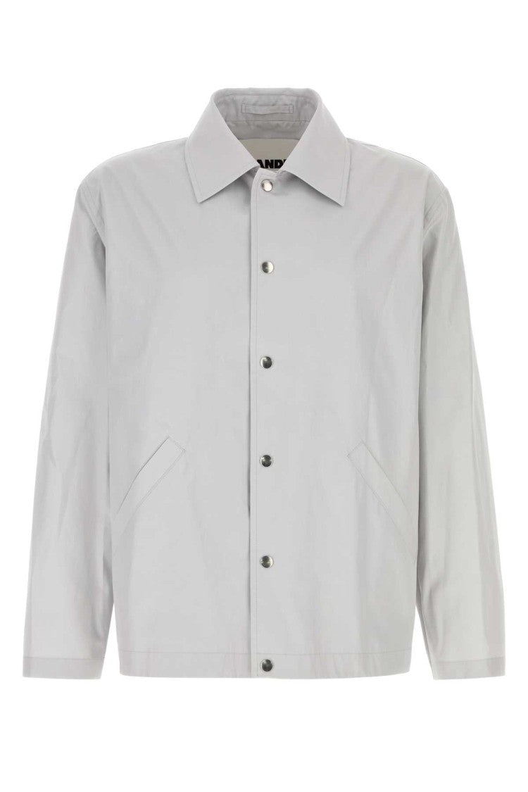 Jil Sander Light Grey Cotton Windbreaker