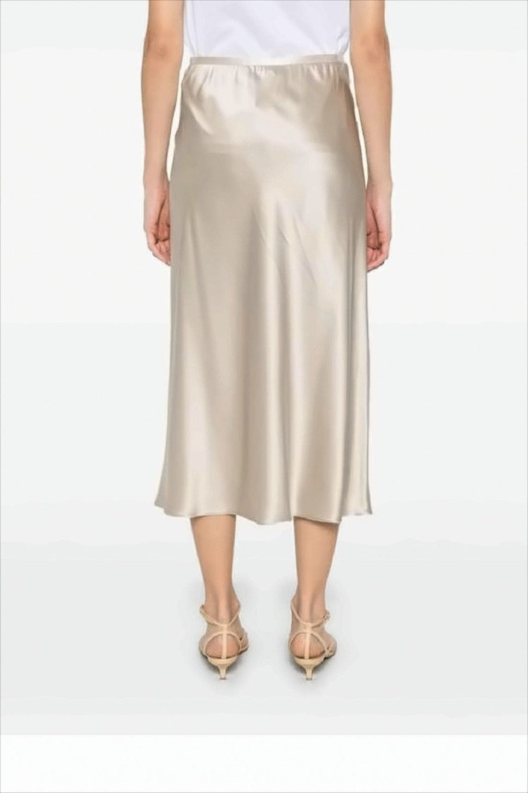 Max Mara Flowing Midi Silk Skirt With Waistband