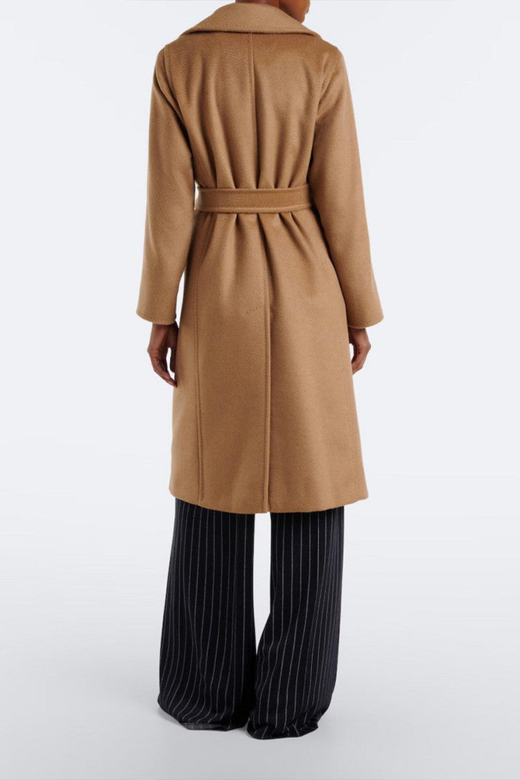 Max Mara Camel Manuela Belted Wrap Camel Coat