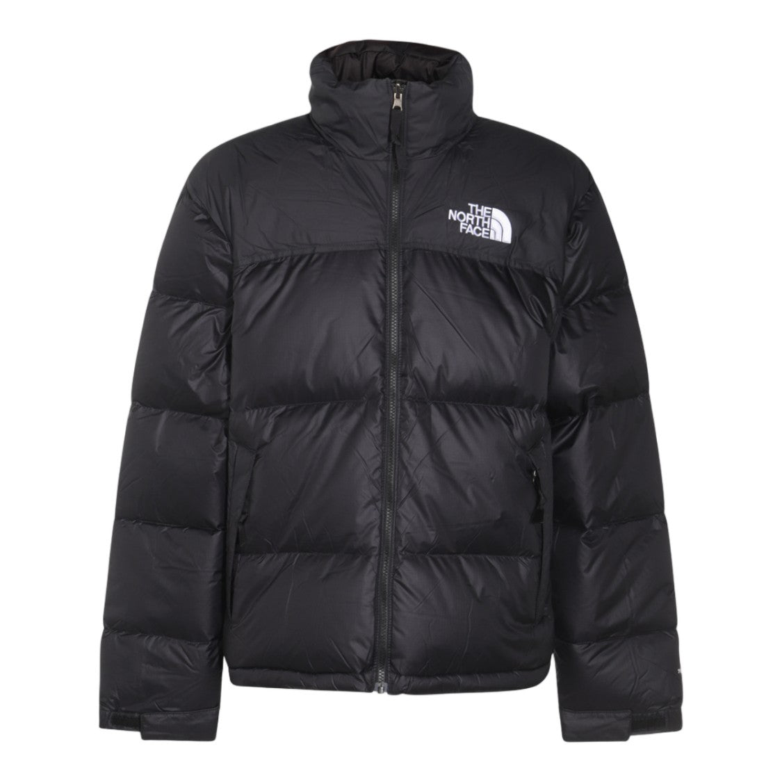 The North Face Black Quilted Puffer Jacket With High Collar And Adjustable Cuffs