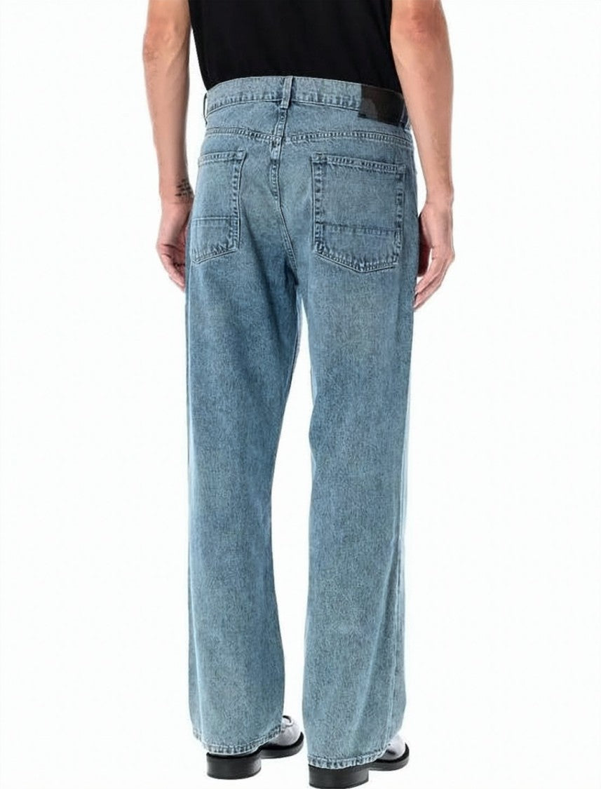 Our Legacy Relaxed Straight-Leg Denim Pants With Mid-Blue Wash