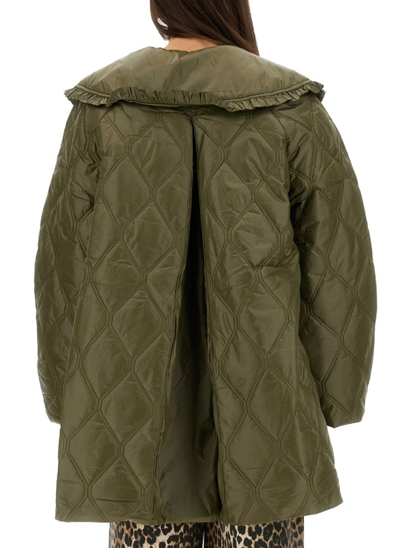 Ganni Quilted Midi Jacket