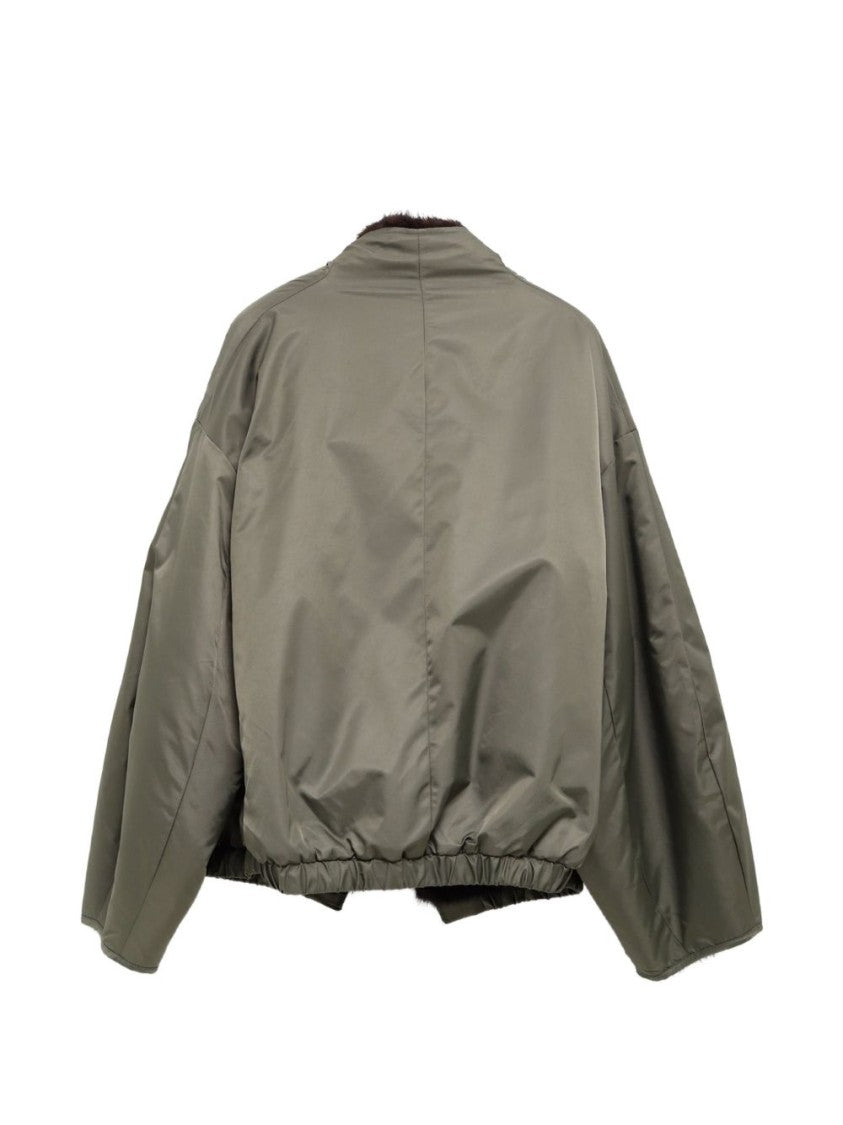 The Frankie Shop Boxy Oversized Faux Fur-Lined Coat
