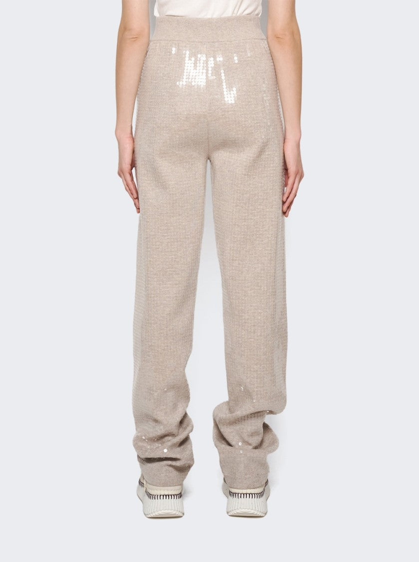 Burberry Sequinned Cashmere Cotton Blend Trousers