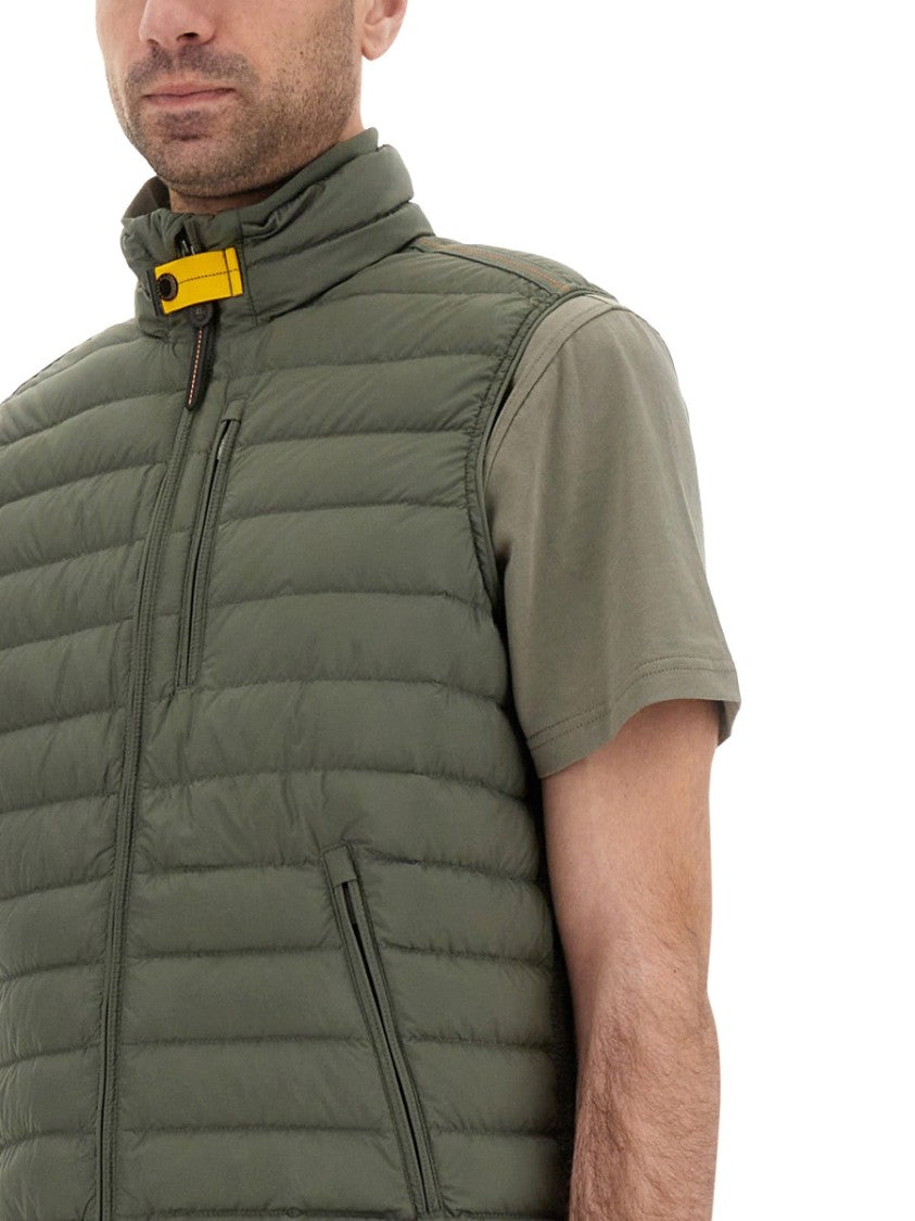 Parajumpers Quilted Sleeveless Vest With High Collar