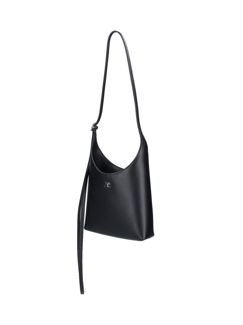 Courrèges Black Melt Adjustable Handle Tote Bag