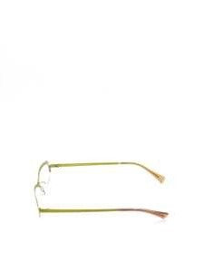 Lafont Green Metal Optical Frames With Intricate Detailing