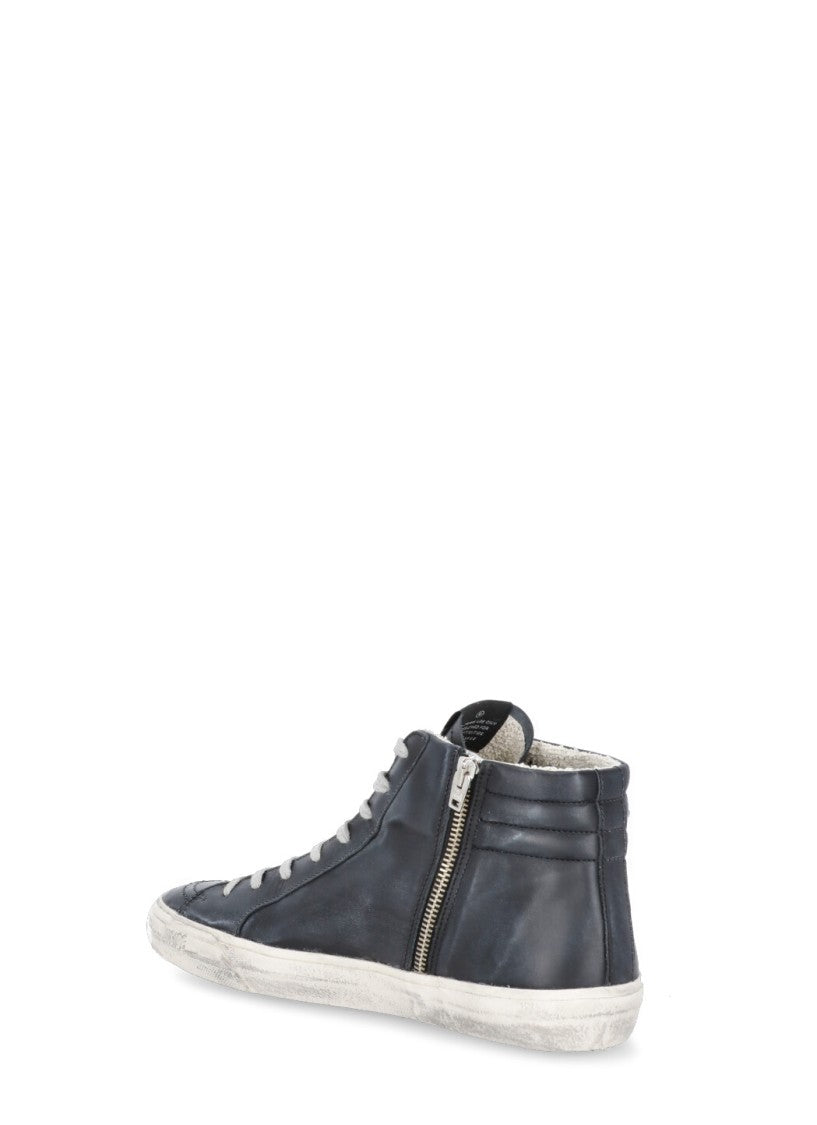 Golden Goose Black Smooth Leather Sneakers