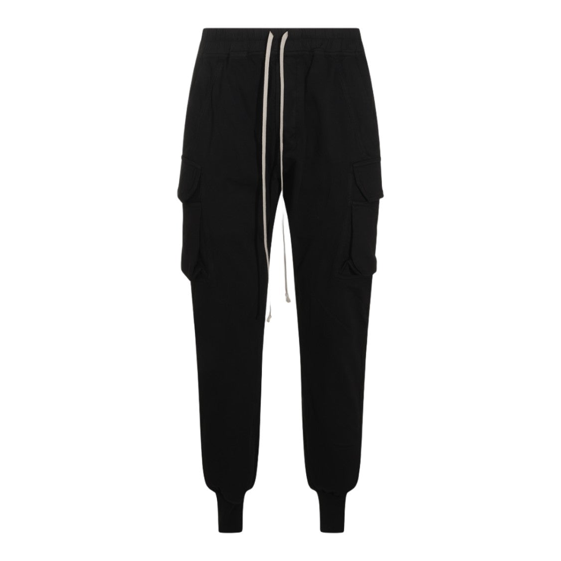 Drkshdw By Rick Owens Slim Tapered Trousers With Ribbed Cuffs And Utility Pockets