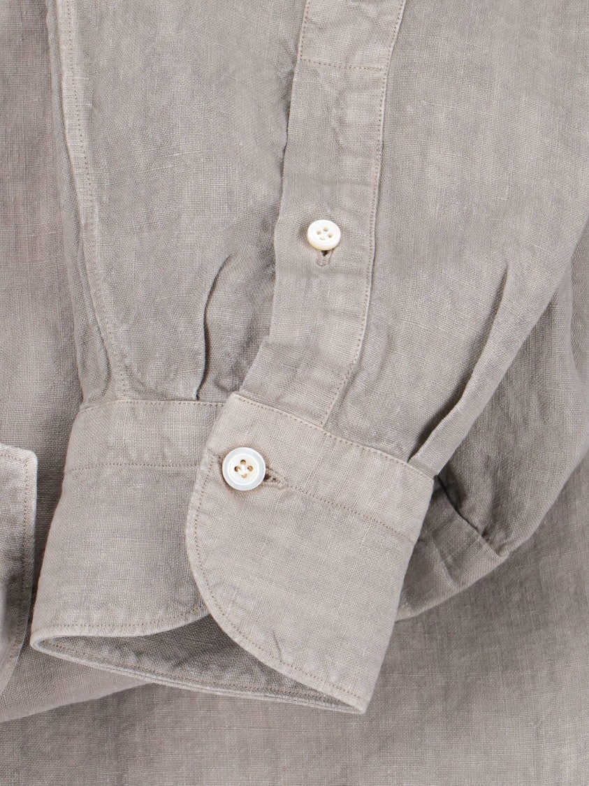 Finamore Salina Linen Shirt – Beige