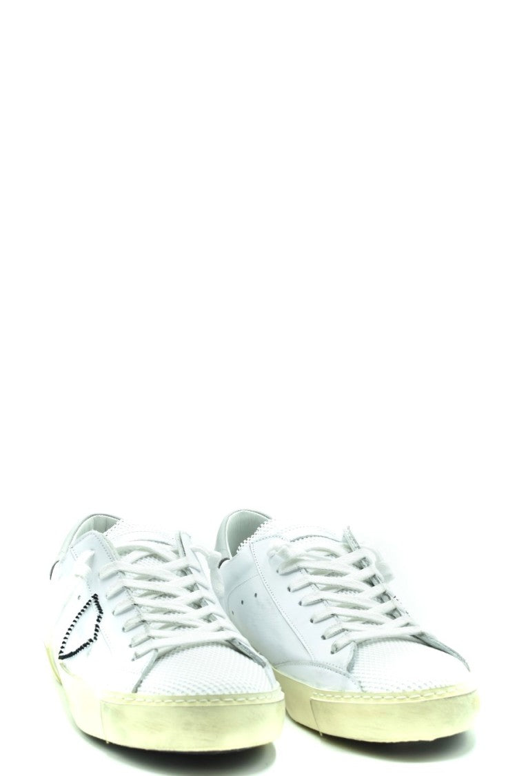 Philippe Model Low-Top Leather Sneakers With Triangular Logo Detail
