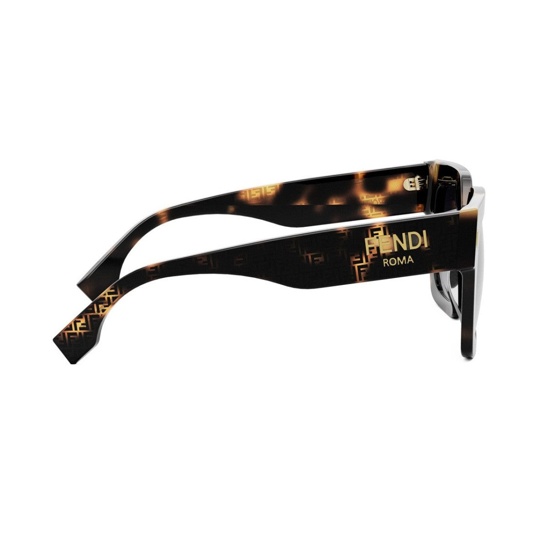 Fendi Havana Fendi Roma Oversized Acetate Sunglasses