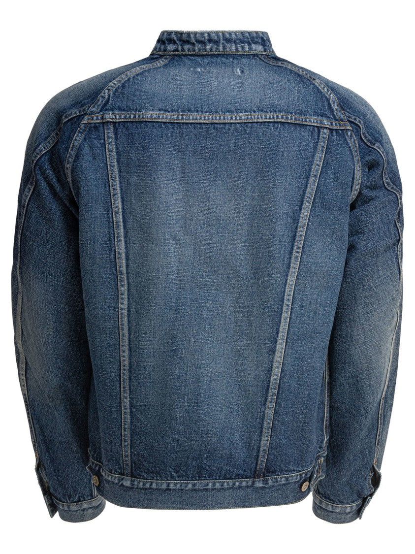 Nonnative Button-Up Denim Jacket With Zigzag Placket