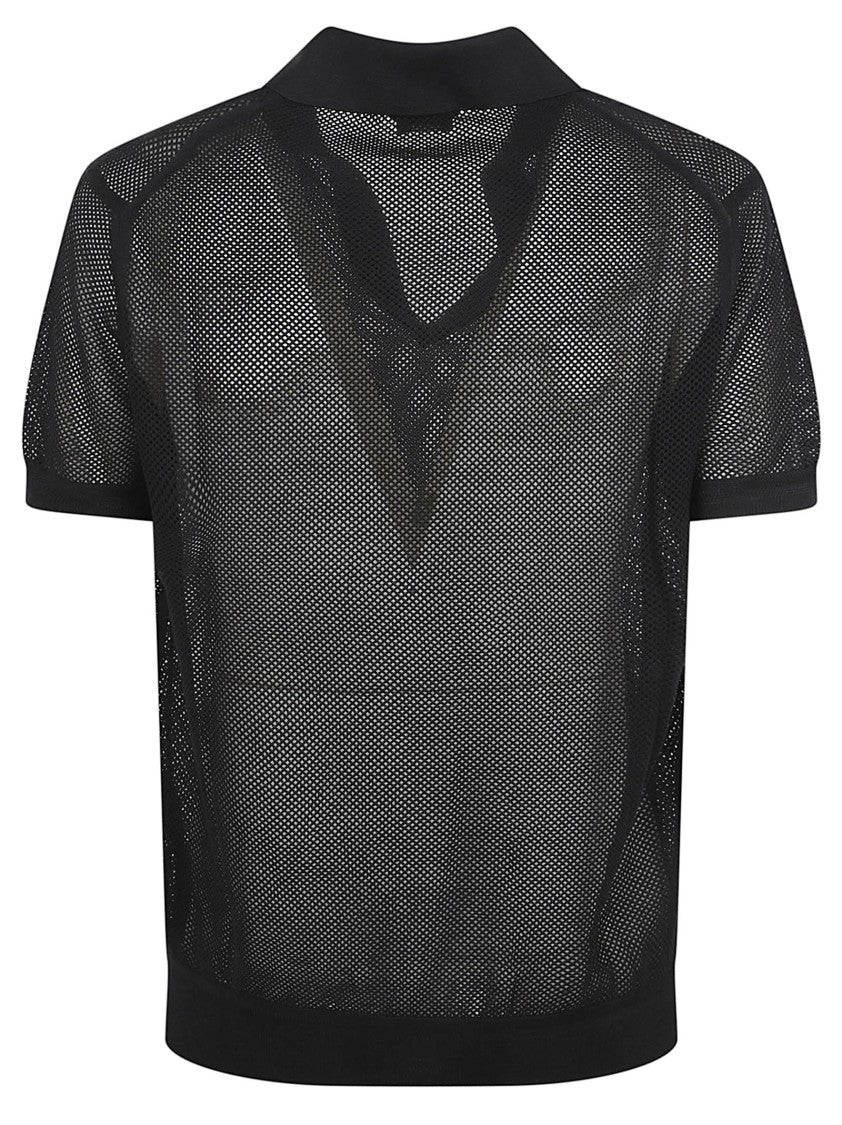 Tom Ford Semi-Transparent Black Polo Shirt