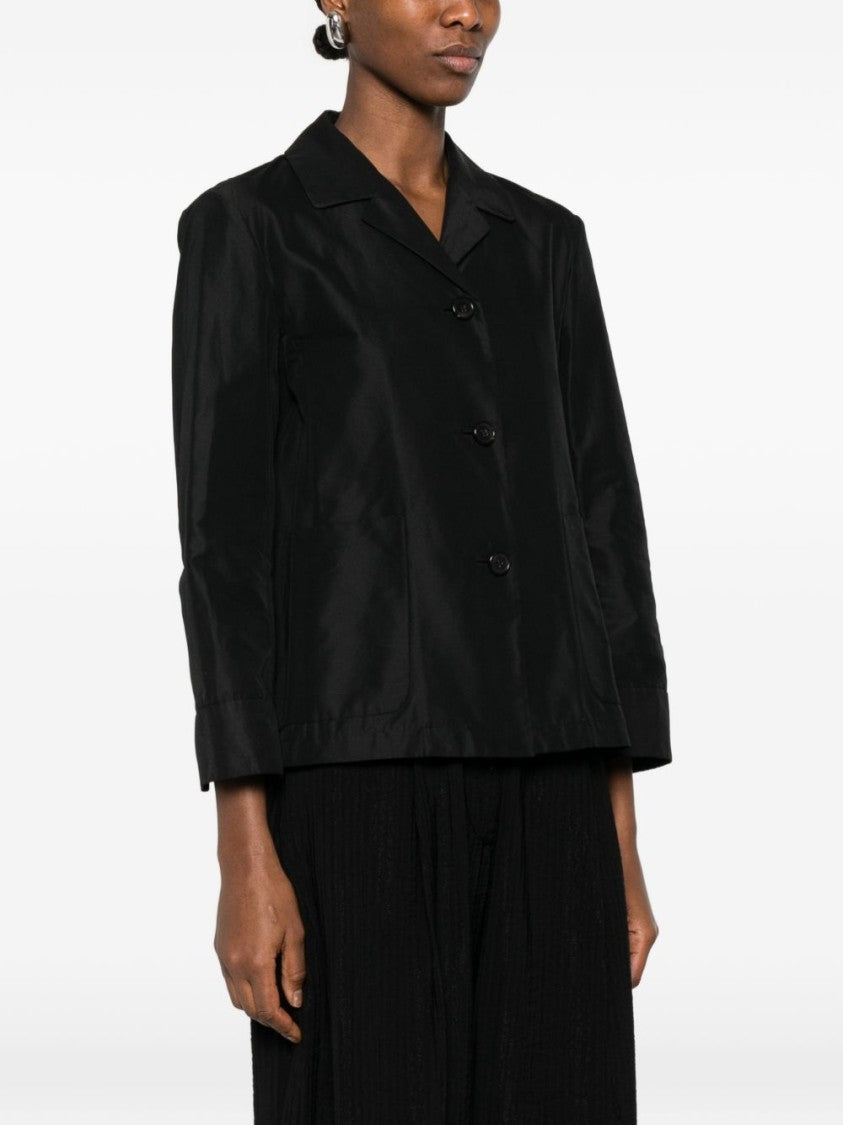 Max Mara Single-Breasted Black Jacket With Three-Button Closure