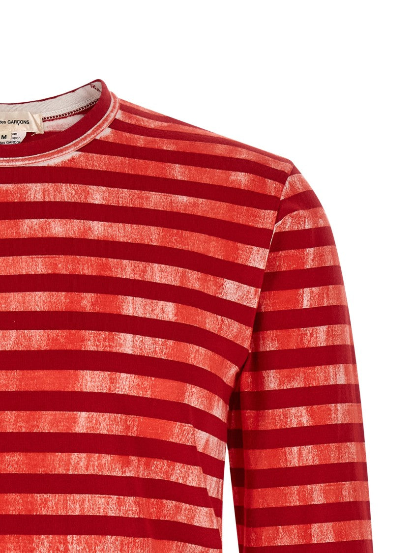 Comme Des Garçons Watercolor Striped Cotton Jersey T-Shirt