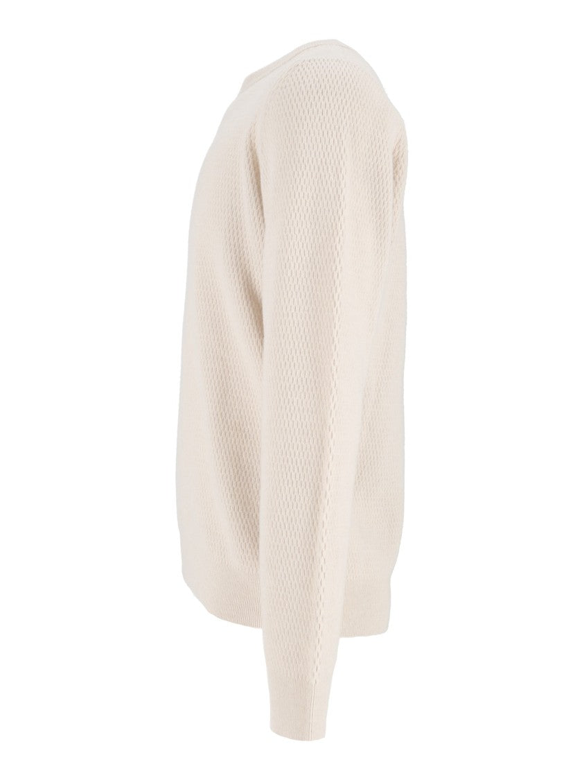 Peserico Textured Classic Crew Neck Knit Sweater