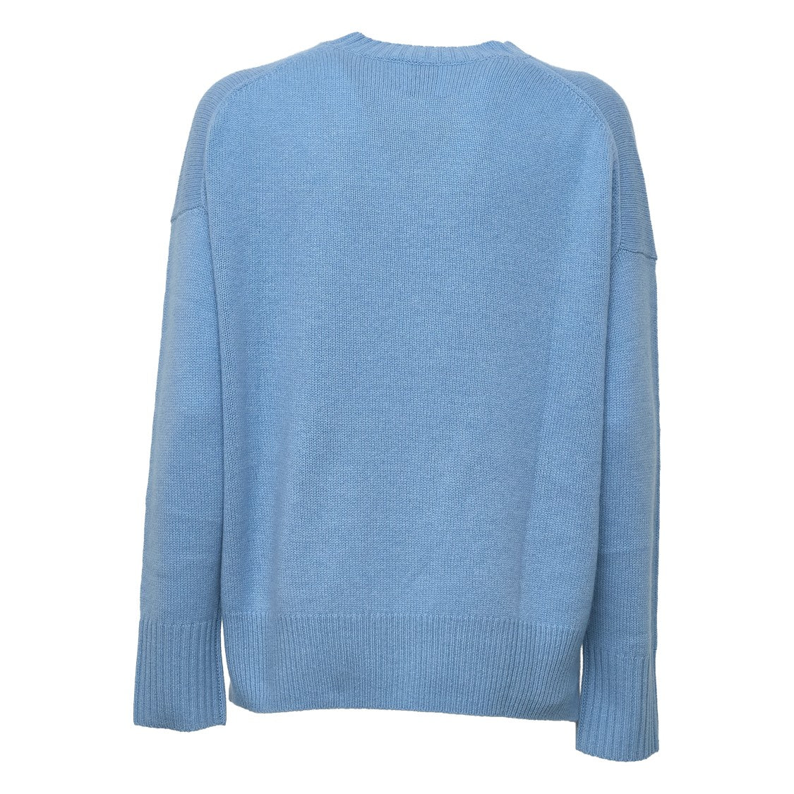 Allude 3-Ply Ribbed Slit Cashmere Crewneck Sweater
