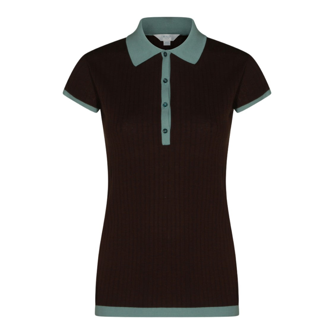 Malo Fitted Short-Sleeve Polo Shirt With Ribbed Texture