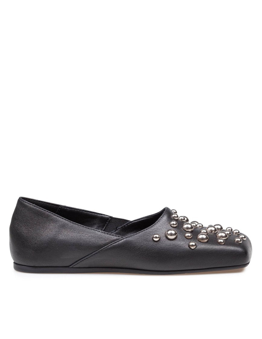 Vic Matié Square Closed Slipper Shoe In Nappa Leather