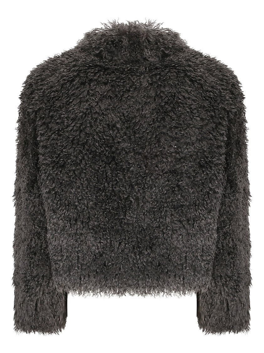 Stand Studio Short Faux Fur Jacket