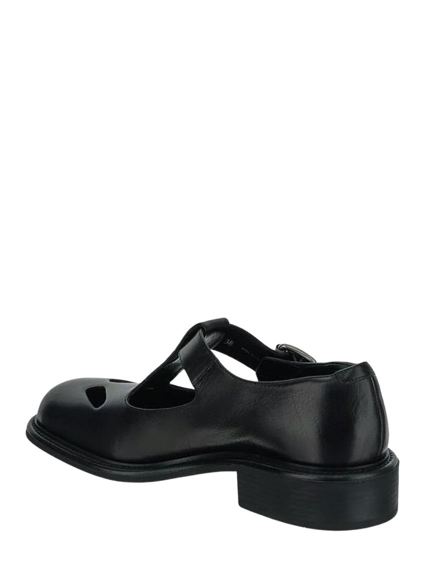 Miu Miu Buffalo Leather T-Strap Loafers