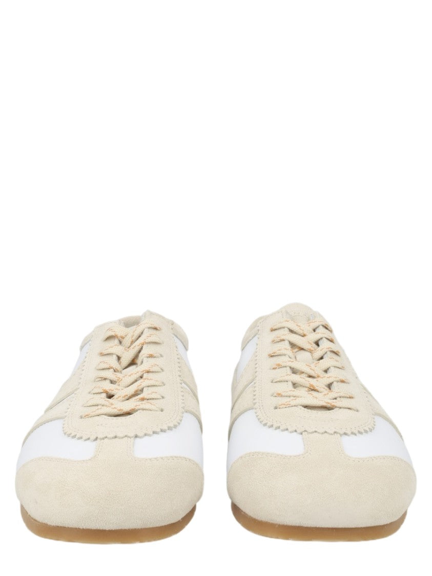Dries Van Noten Smooth Leather Suede Accents Sneakers