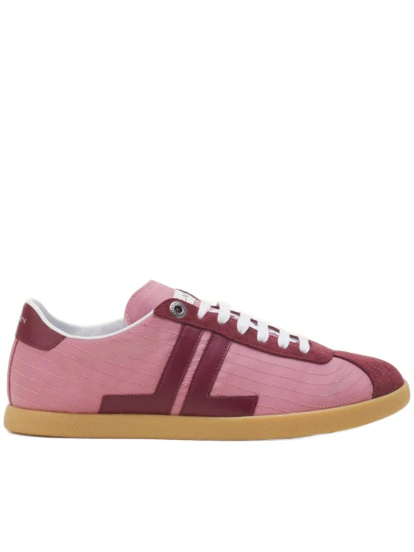Lanvin Low-Top Sneakers In Soft Pink And Burgundy Accents