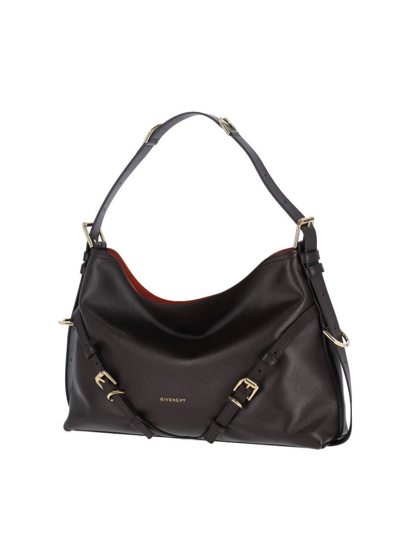 Givenchy Medium Leather Shoulder Bag With Adjustable Strap