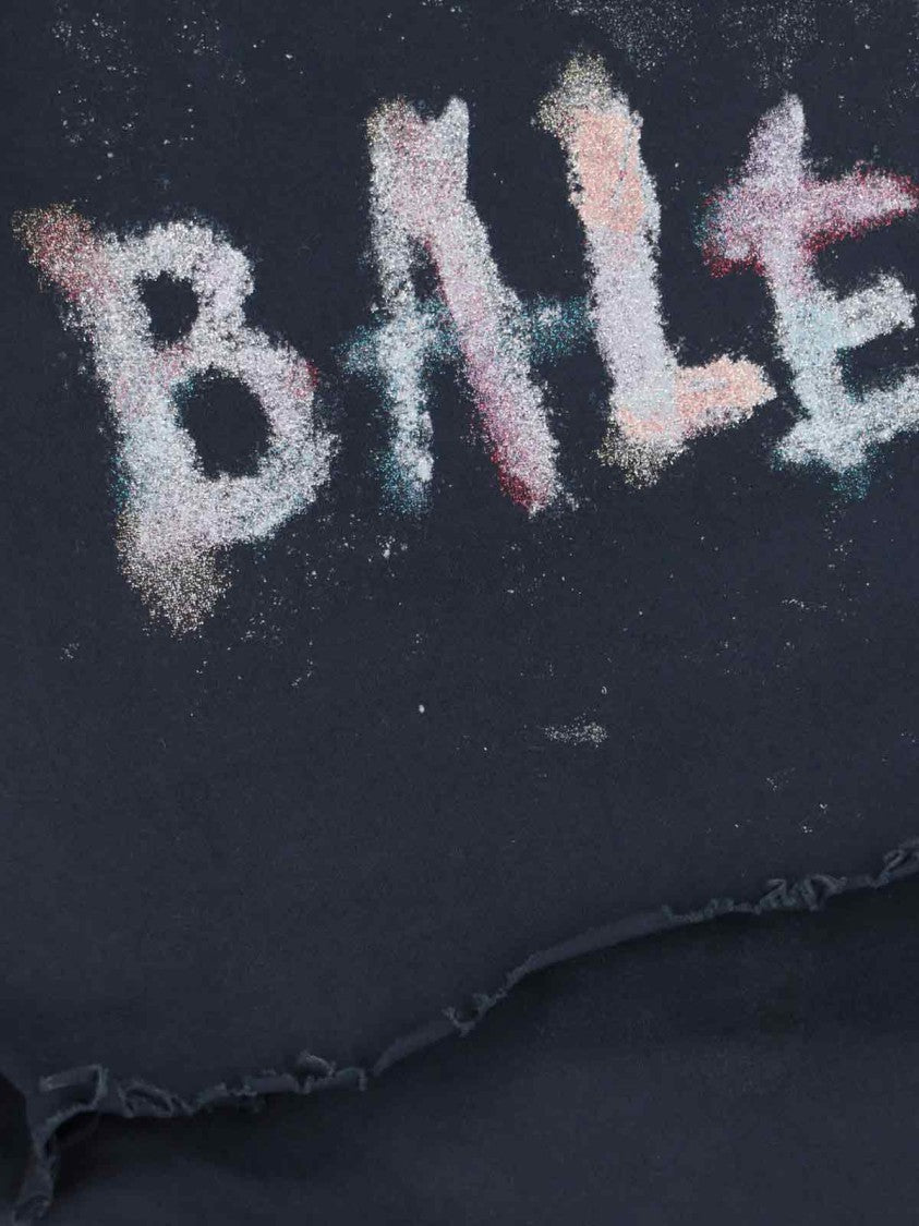 Balenciaga Cropped 'Nail Polish' T-Shirt – Black