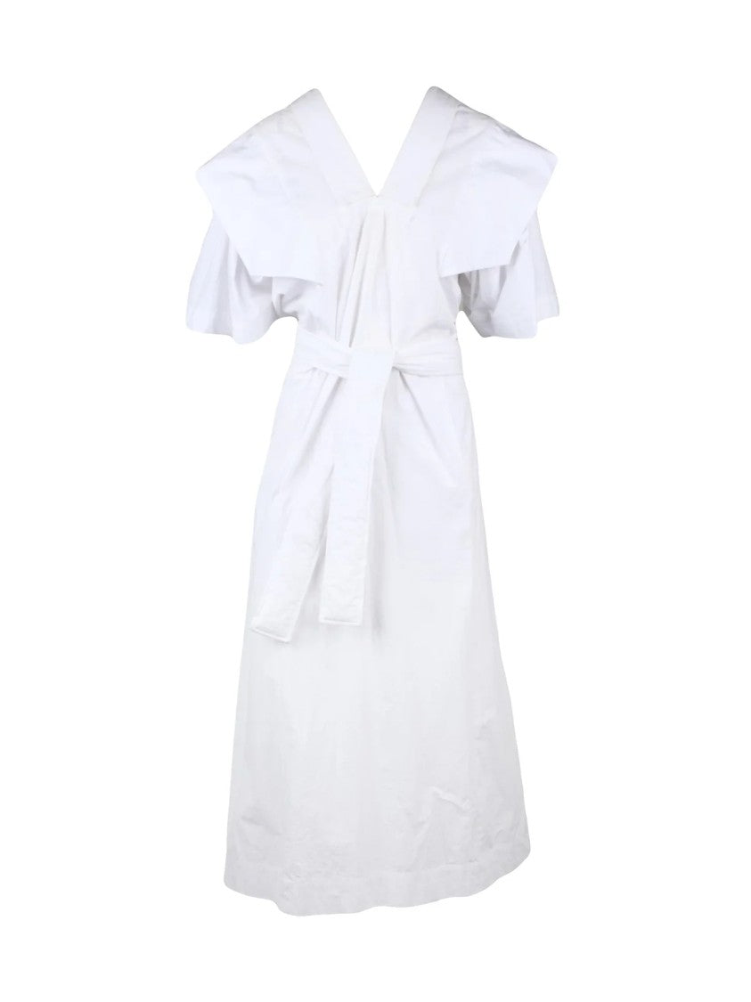 Vivienne Westwood Anglomania Berta Tunic Dress With Deep V-Neckline And Integrated Pockets