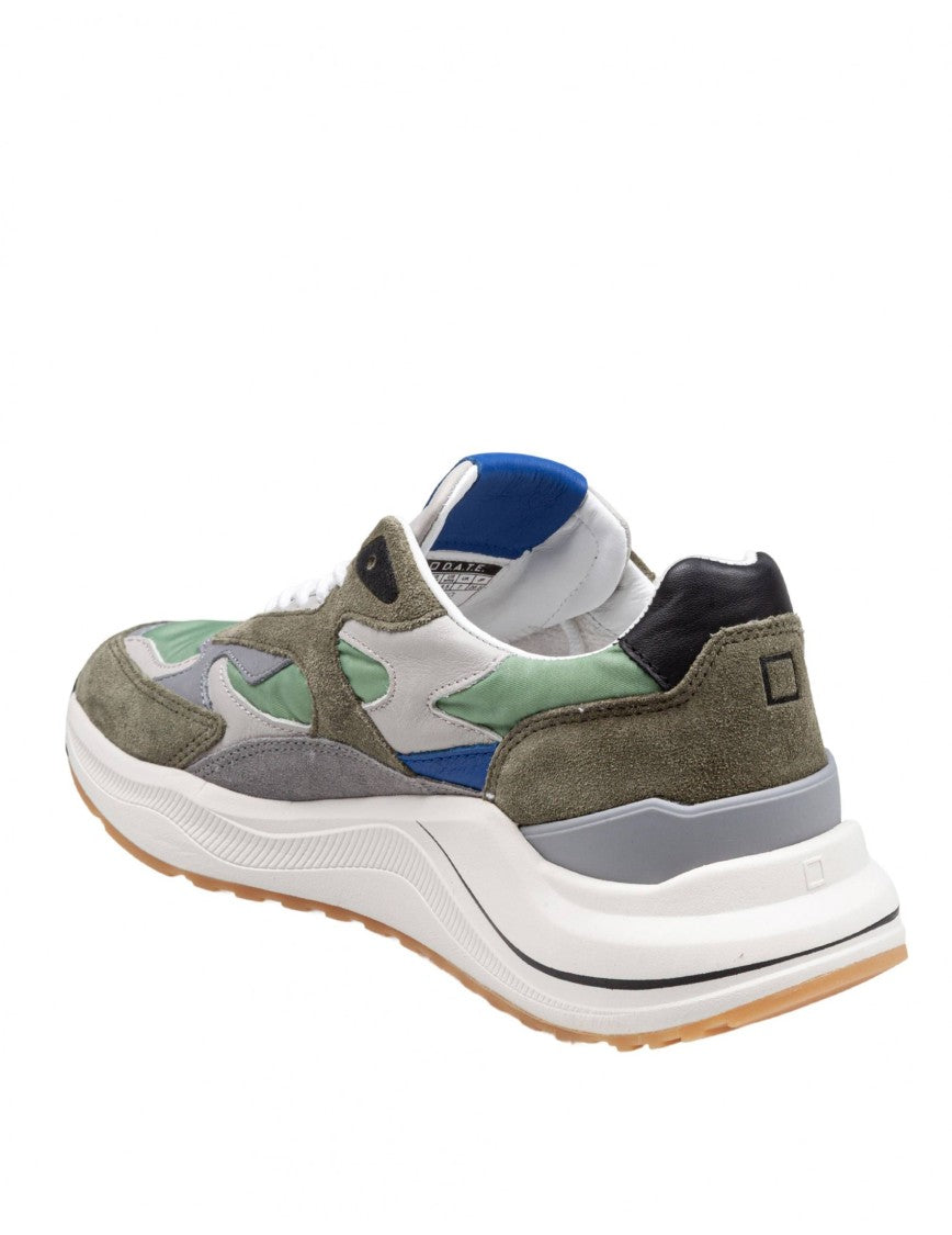 D.A.T.E Fuga Multicolor Fabric And Suede Sneakers