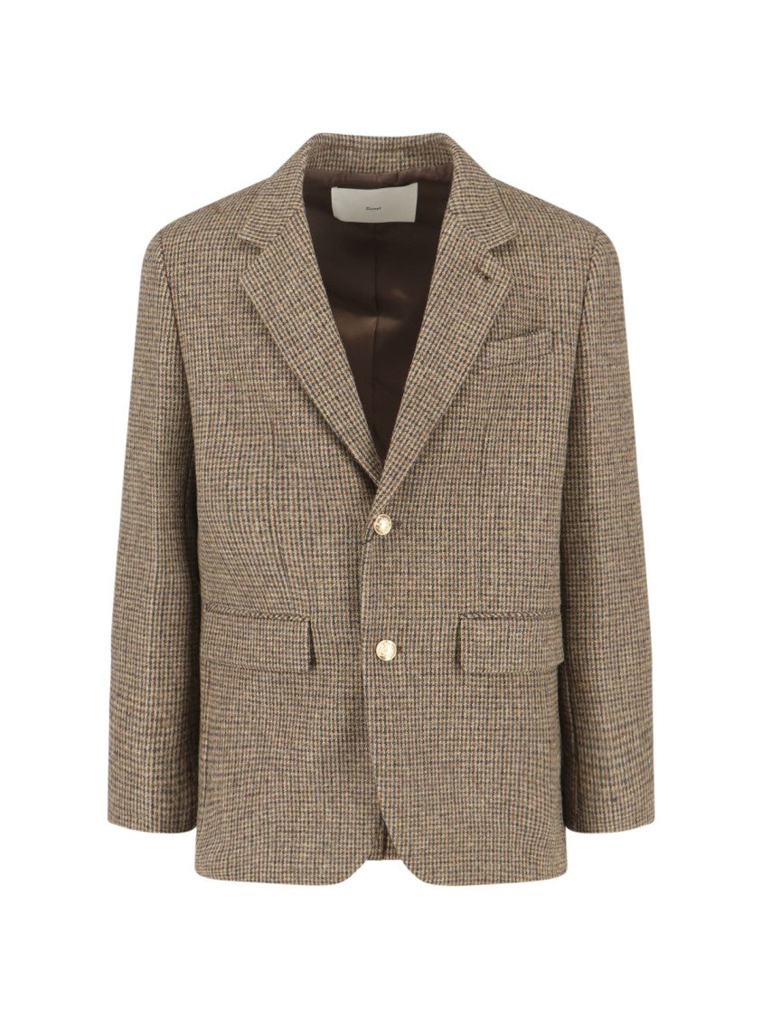 Dunst Single-Breasted Wool Blend Blazer – Brown