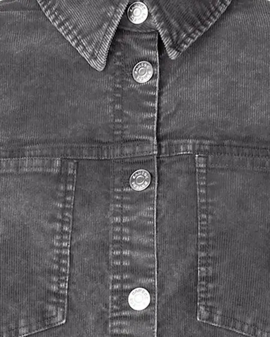 Samsøe Samsøe Cropped Denim Jacket With Patch Pockets And Relaxed Fit