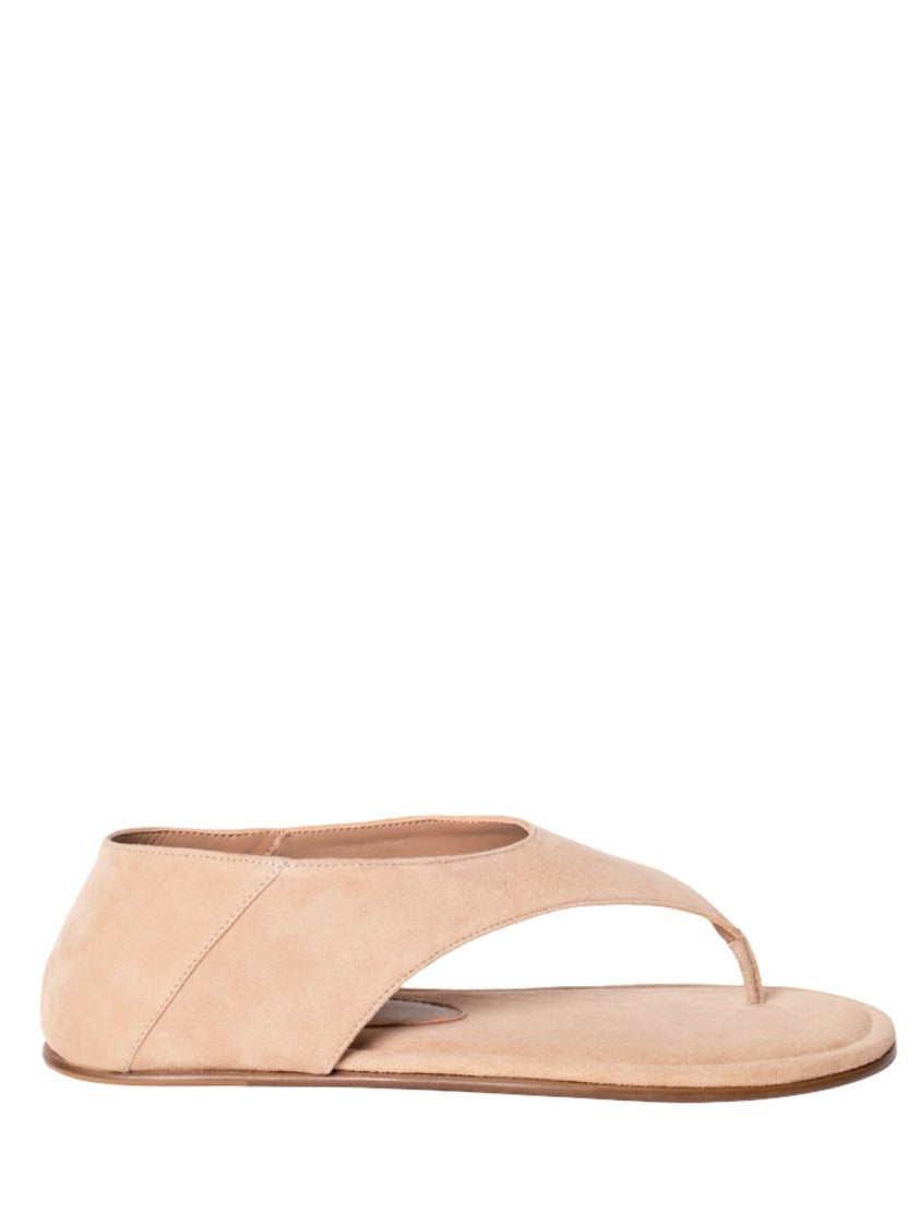 Gia Borghini Beige Wrap Around Suede Sandals