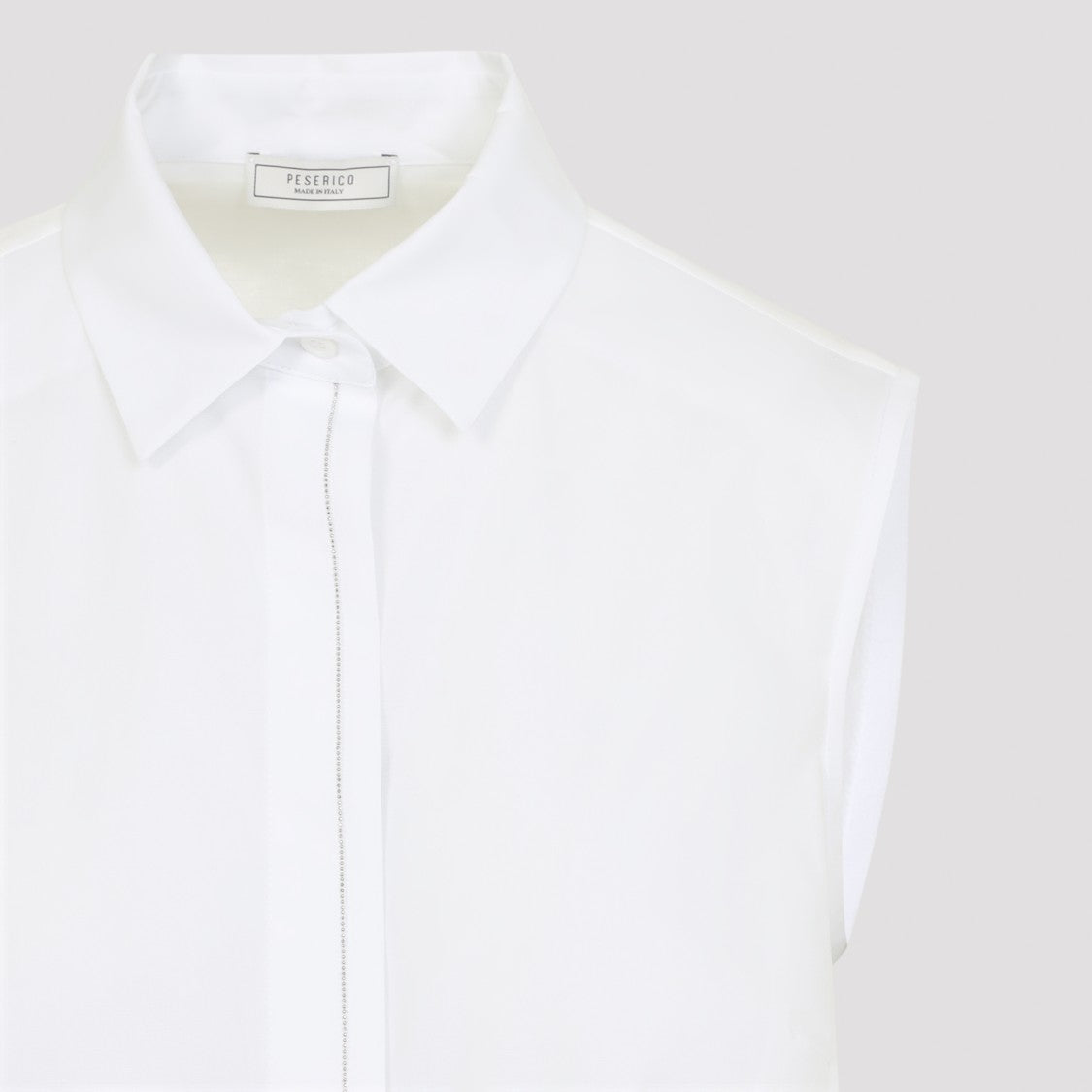 Peserico Sleeveless Top With Classic Collar