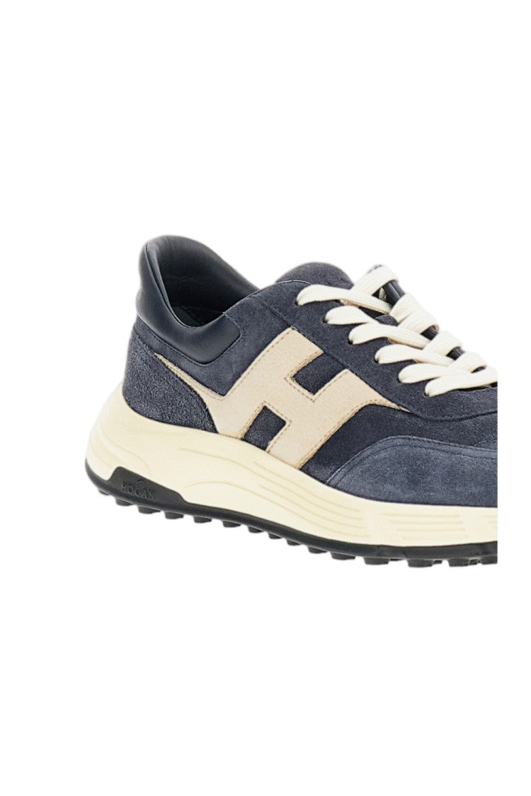 Hogan Blue Nubuck Leather Hyperlight Sneakers