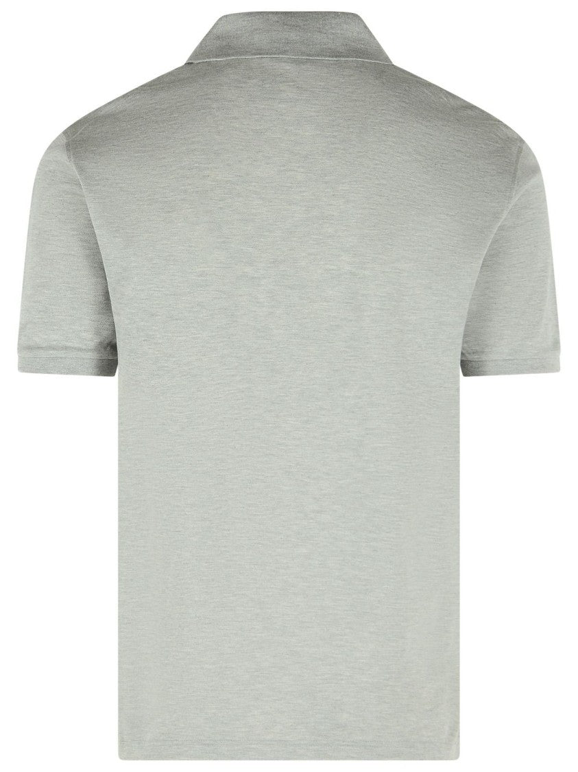 Thom Browne Cotton Polo Shirt With Tricolor Accents