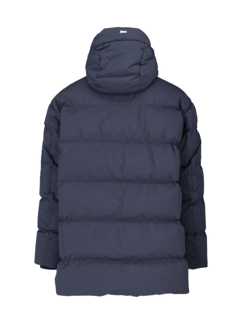 Herno Structured Men's Jacket With Classic Silhouette And Front Zipper Closure