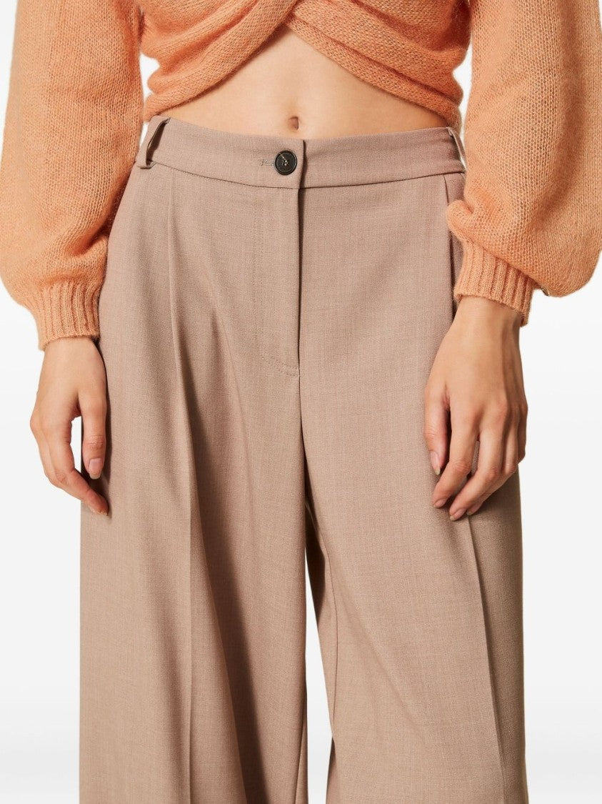 Twin-Set Wide-Leg Trousers With High Waist