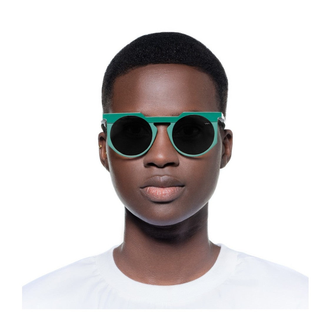 Vava Transparent Wl0026 White Label Bio-Acetate Round Sunglasses