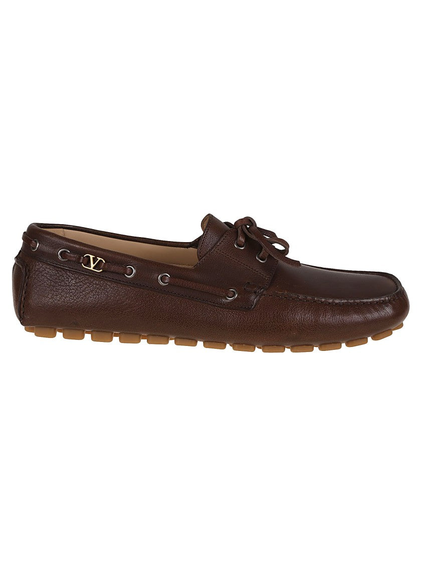 Valentino Buffalo Leather Fastaway Driver Loafer