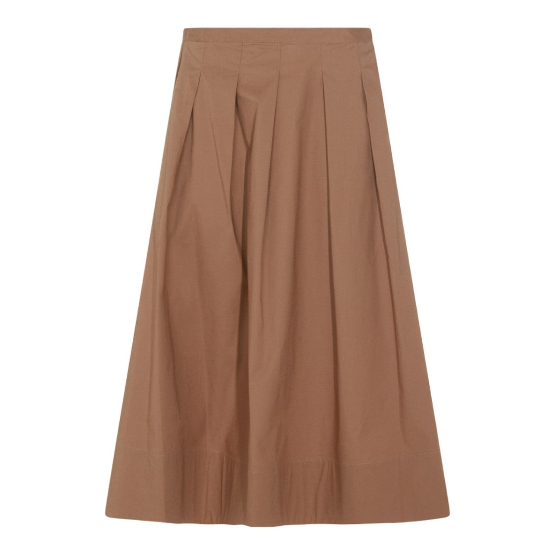Nine In The Morning Structured Pleated Midi Skirt With High Waist