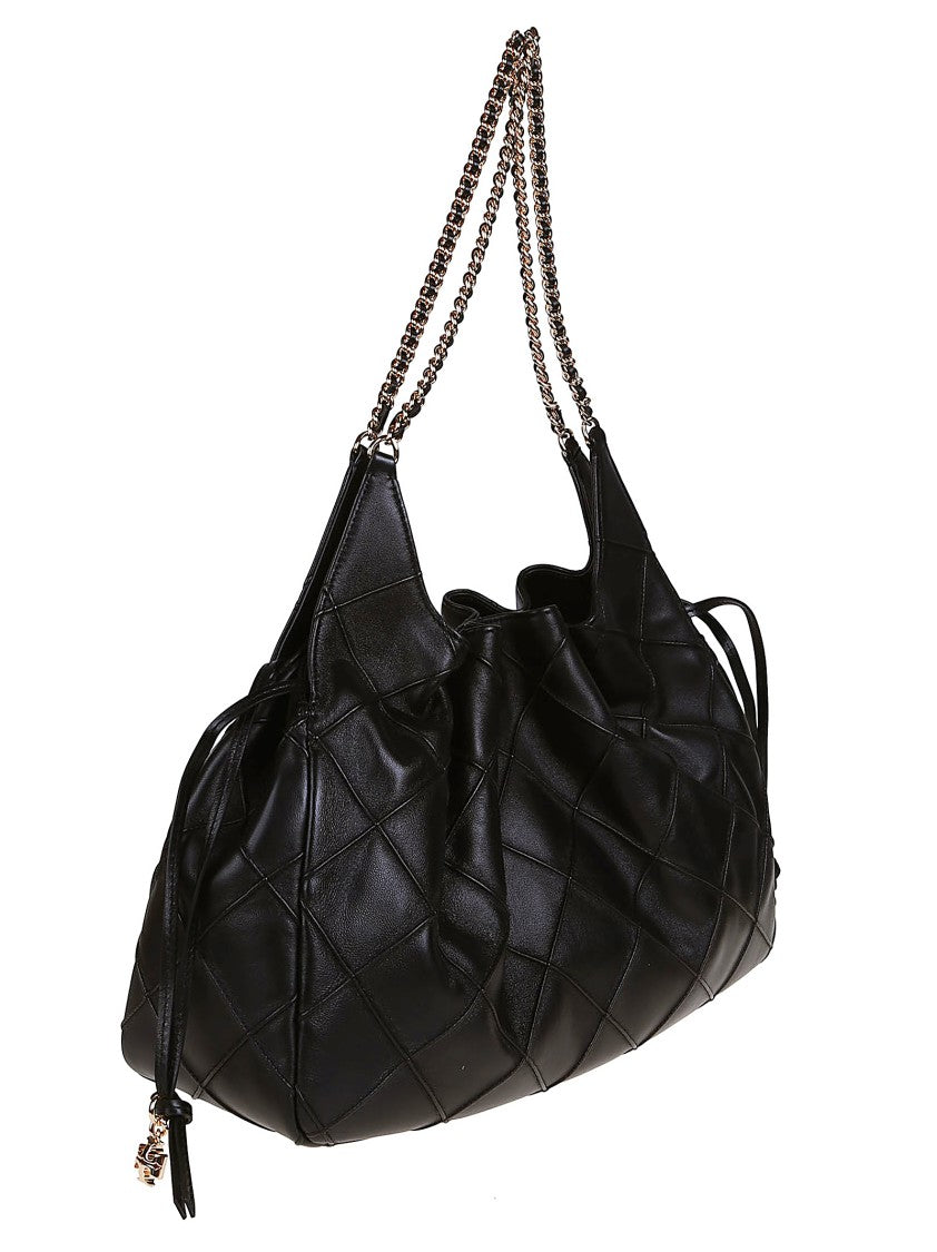 Tory Burch Fleming Quilted Black Large Tote