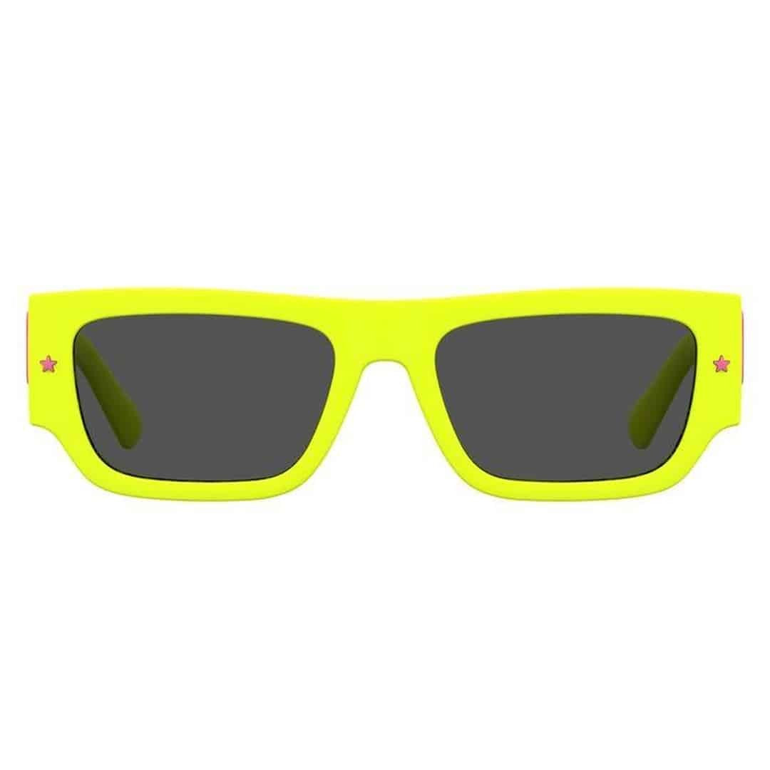 Chiara Ferragni Cf 7013/S Bold Rectangular Neon Yellow Sunglasses