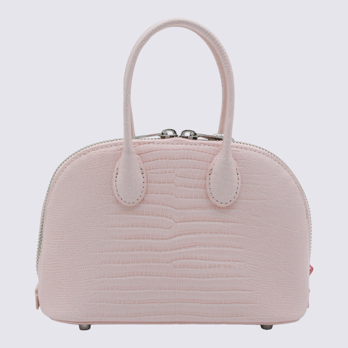 Self-Portrait Textured Pink Handbag With Playful Charms
