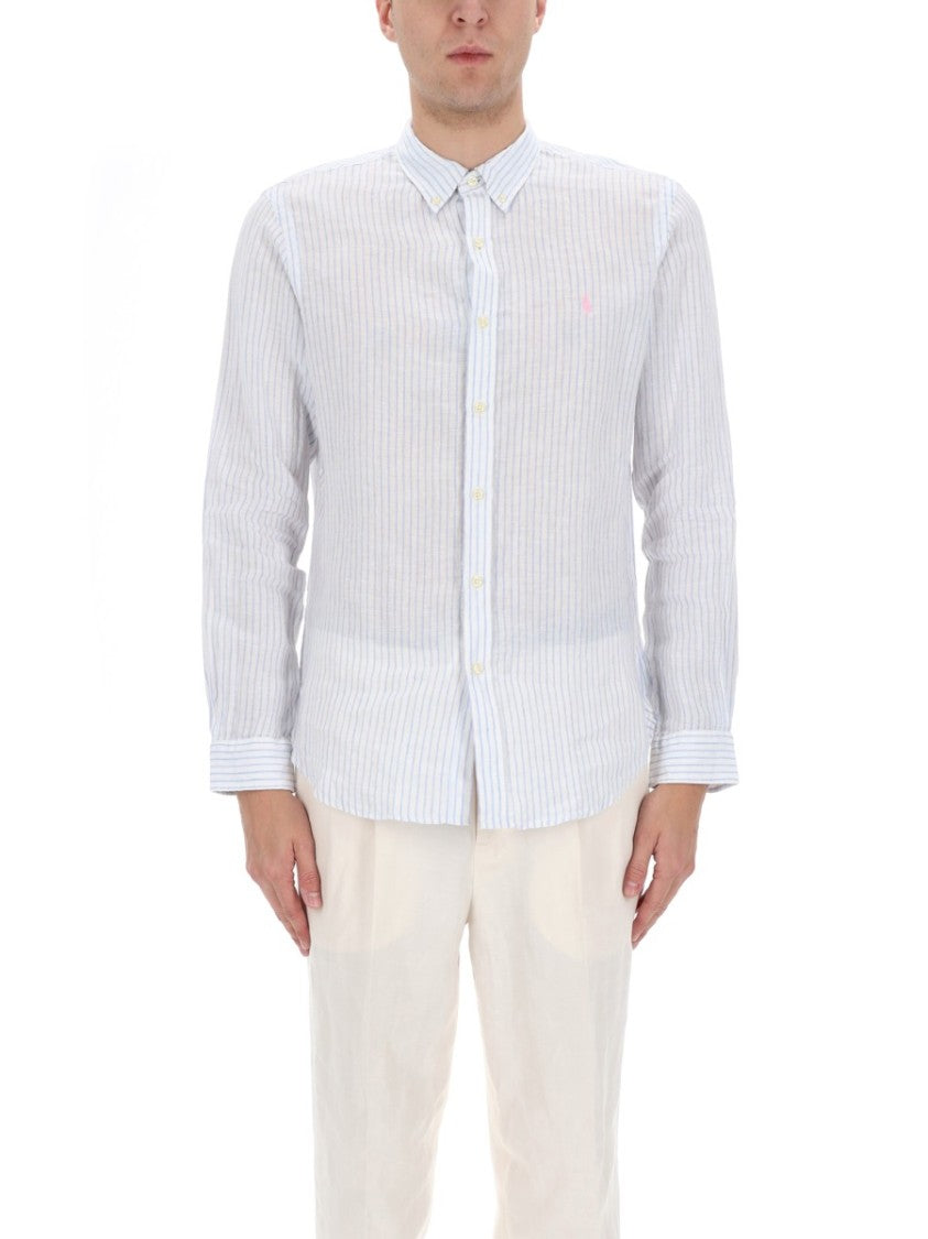 Polo Ralph Lauren Vertical Stripe Linen Casual Shirt