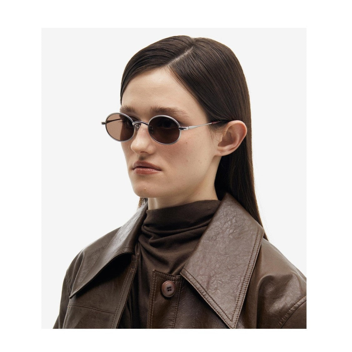 Projekt Produkt Silver P11 Clcc7 Titanium Oval Sunglasses
