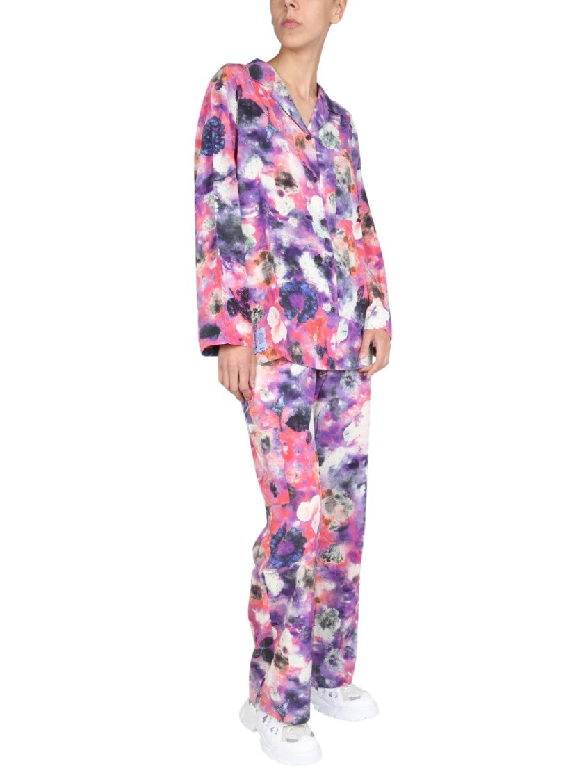 Mcq Abstract Floral Pattern Relaxed Fit Shirt