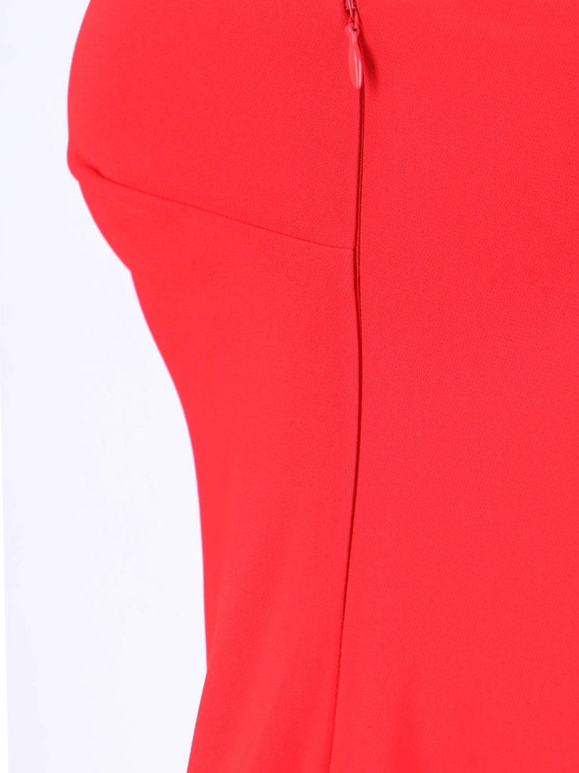 Polo Ralph Lauren Red Maxi Halter Crêpe Dress
